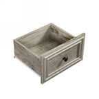 7-Drawer Dresser - White Wood Grain, Farmhouse Style, Metal Slides, Embossed Texture, Vintage