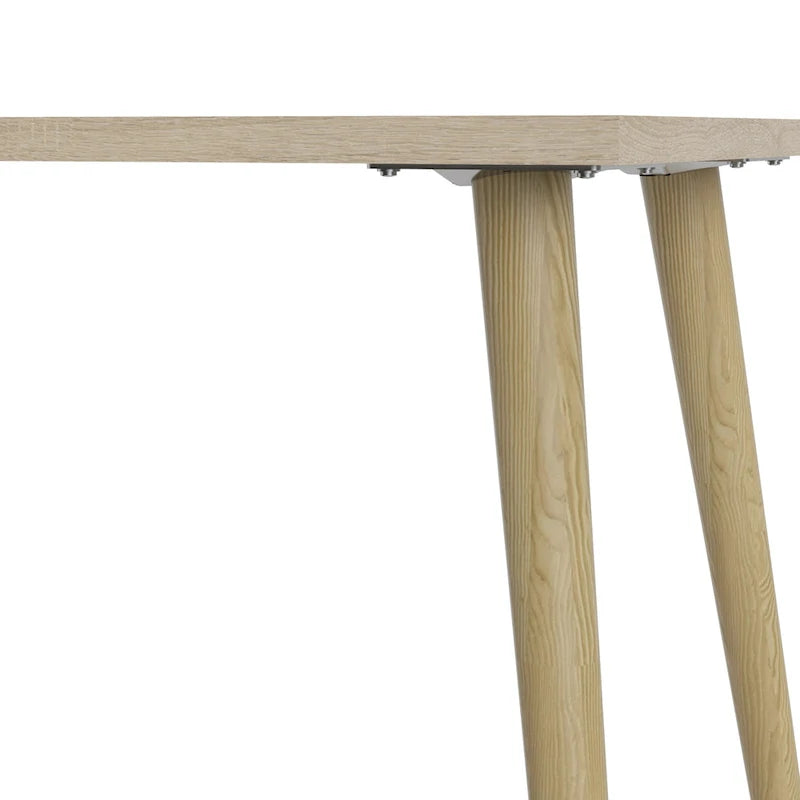 L-Shaped Desk - Black & Oak, 2 Drawers, 3 Shelves, Scandinavian, 57.13"W x 29.84"H