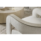 Upholstered Accent Chair - Pebble Beach Fabric, 28"W x 30"H, Single Seat, Modern Style with Burlap Trim