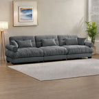 Modular Sectional Sofa - Velvet, 5-Seat, Cloud Cushion, Bolster Armrests, 130"W, Configurable