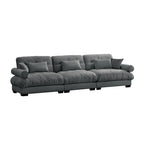 Modular Sectional Sofa - Velvet, 5-Seat, Cloud Cushion, Bolster Armrests, 130"W, Configurable