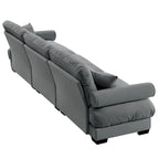 Modular Sectional Sofa - Velvet, 5-Seat, Cloud Cushion, Bolster Armrests, 130"W, Configurable