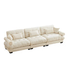 Modular Sectional Sofa - Velvet, 5-Seat, Cloud Cushion, Bolster Armrests, 130"W, Configurable