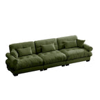 Modular Sectional Sofa - Velvet, 5-Seat, Cloud Cushion, Bolster Armrests, 130"W, Configurable