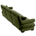 Modular Sectional Sofa - Velvet, 5-Seat, Cloud Cushion, Bolster Armrests, 130"W, Configurable