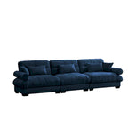 Modular Sectional Sofa - Velvet, 5-Seat, Cloud Cushion, Bolster Armrests, 130"W, Configurable