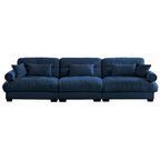 Modular Sectional Sofa - Velvet, 5-Seat, Cloud Cushion, Bolster Armrests, 130"W, Configurable