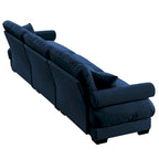 Modular Sectional Sofa - Velvet, 5-Seat, Cloud Cushion, Bolster Armrests, 130"W, Configurable