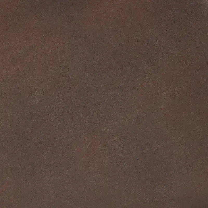 36" Square Ottoman Black Genuine Leather Top-Grain Upholstery Brass Metal Base Modern Living Room Furniture