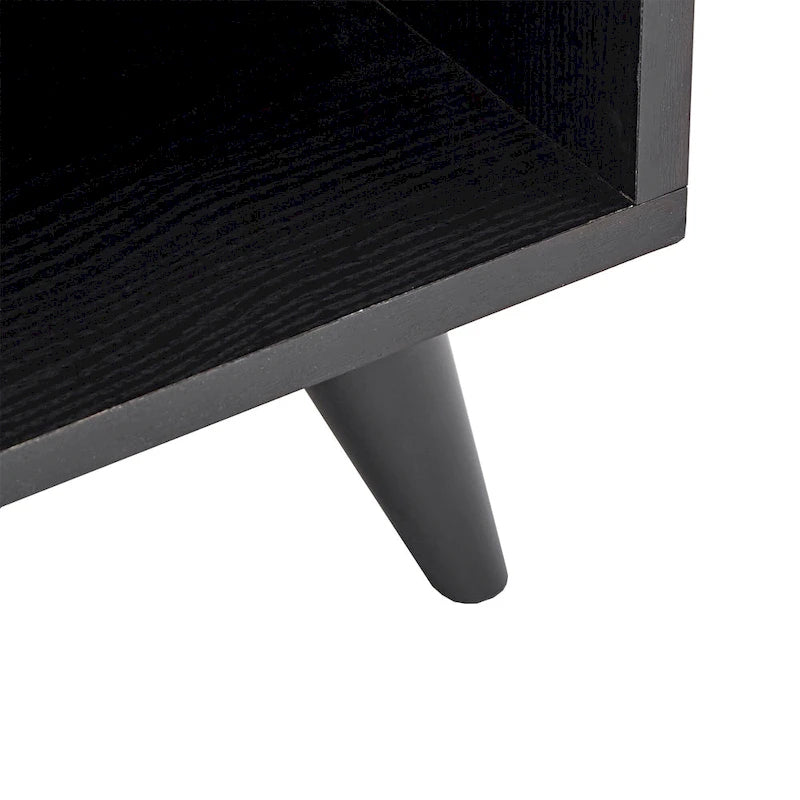 Accent Chest - Black & Gold Two-Tone, 3 Drawers, 3 Shelves, 39.56"W x 29.25"H, Splayed Feet