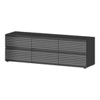 Low Profile Dresser/TV Stand - Black & White, 6 Drawers, 63"W x 19.7"H, Multi-Functional