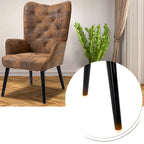 Mid-Century Wingback Accent Chair - Gold Velvet, Tufted Button, Wood Legs, Single Seat, 300 lbs Capacity