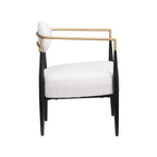 Mid-Century Armchair - Velvet/Faux Leather, Iron Frame, 24"W x 30.5"H, Single Seat, 330 lbs Capacity