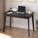 Wood Desk - 39.4"W, Multi-Functional, Rounded Corners, Optional Drawers, Easy Assembly