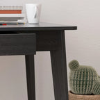 Wood Desk - 39.4"W, Multi-Functional, Rounded Corners, Optional Drawers, Easy Assembly