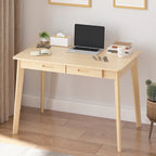 Wood Desk - 39.4"W, Multi-Functional, Rounded Corners, Optional Drawers, Easy Assembly