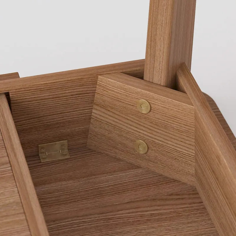 Wood Desk - 39.4"W, Multi-Functional, Rounded Corners, Optional Drawers, Easy Assembly
