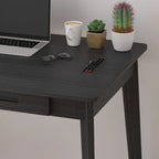 Home Office Desk - 39.4"W, MDF & Solid Wood, 2 Drawers, 120 lbs Capacity, Classic Style