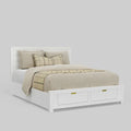 Carmel Eastern King Storage Bed, White