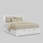 Carmel Eastern King Storage Bed, White