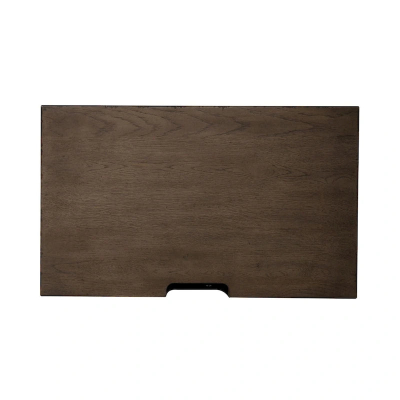 Nightstand - Dusty Taupe, 2 Drawers, Charging Station, Brass Hardware, 28"W x 28"H, Farmhouse