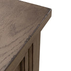 Nightstand - Dusty Taupe, 2 Drawers, Charging Station, Brass Hardware, 28"W x 28"H, Farmhouse
