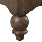 Nightstand - Dusty Taupe, 2 Drawers, Charging Station, Brass Hardware, 28"W x 28"H, Farmhouse