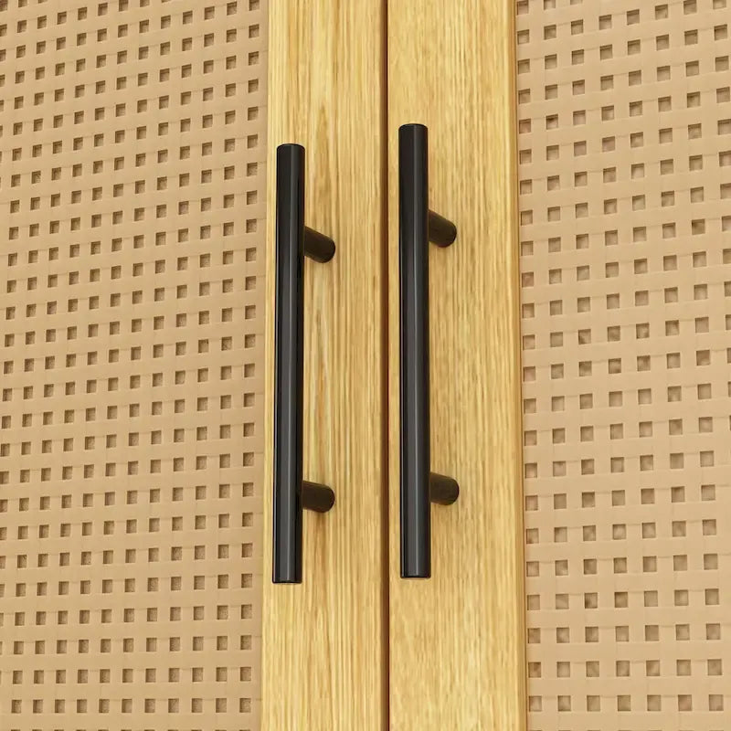 Wood Wardrobe - 2 Doors, 2 Drawers, Hanging Rod, 31.4"W x 70.9"H, Storage Organizer