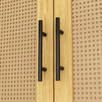 Wood Wardrobe - 2 Doors, 2 Drawers, Hanging Rod, 31.4"W x 70.9"H, Storage Organizer