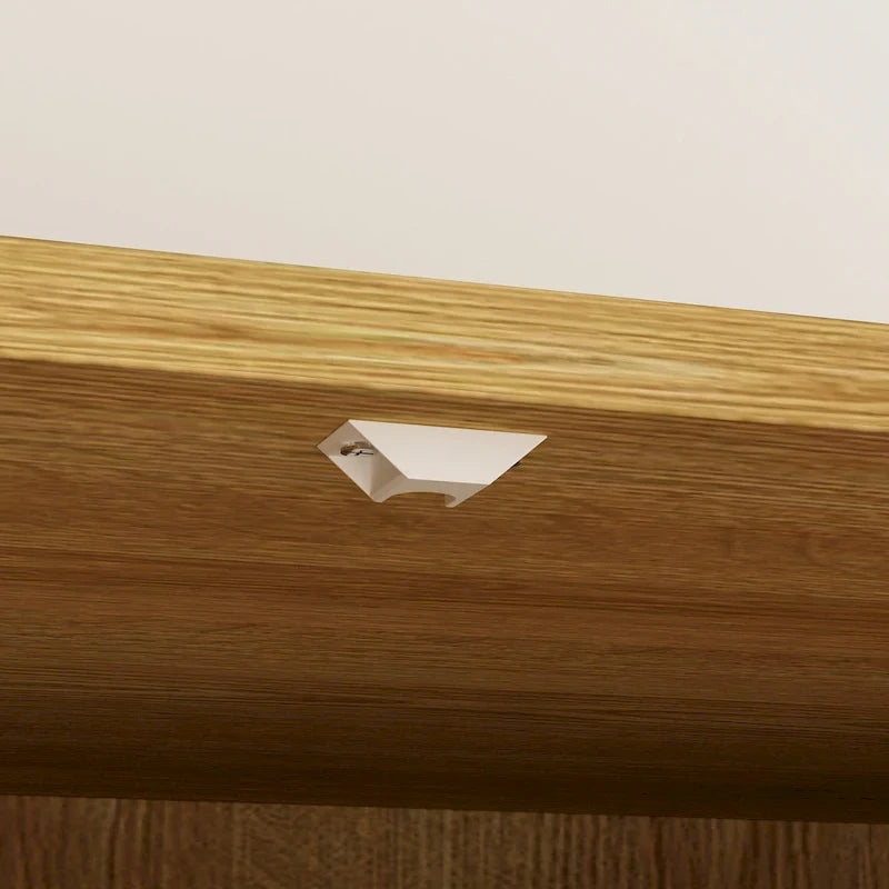 Wood Wardrobe - 2 Doors, 2 Drawers, Hanging Rod, 31.4"W x 70.9"H, Storage Organizer