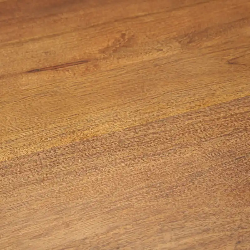 Round Coffee Table - Solid Mango Wood Top, Black Cast Iron Pedestal Base, 45" Diameter x 16"H