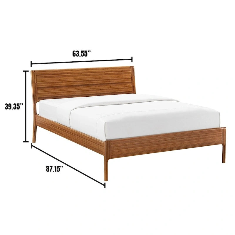 King Platform Bed - Copper, Upholstered Fabric, Tufted Headboard, Contemporary, No Box Spring