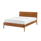 King Platform Bed - Copper, Upholstered Fabric, Tufted Headboard, Contemporary, No Box Spring