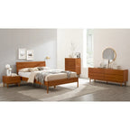 King Platform Bed - Copper, Upholstered Fabric, Tufted Headboard, Contemporary, No Box Spring