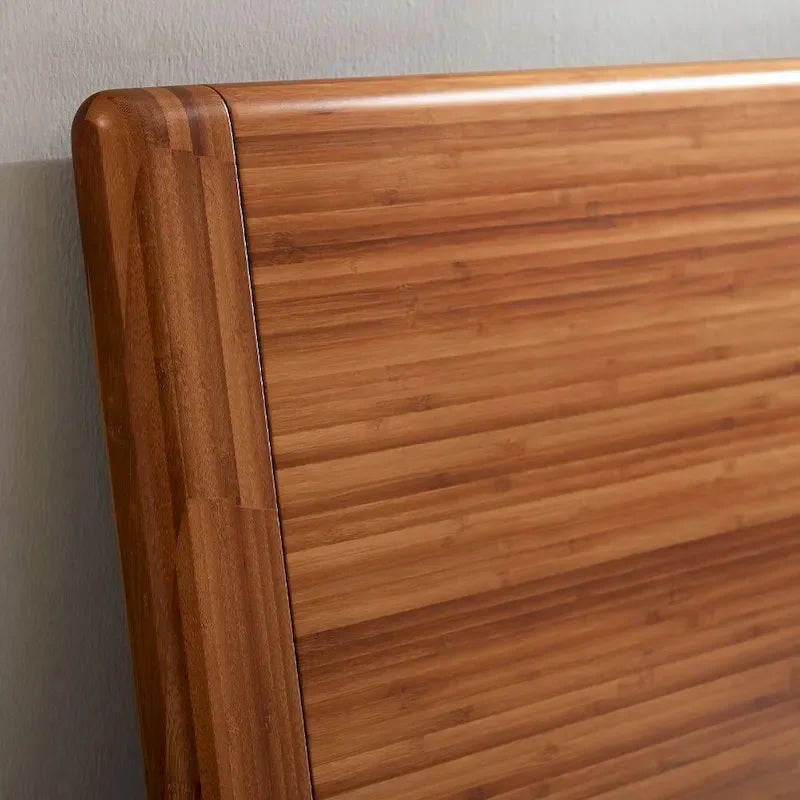 King Platform Bed - Copper, Upholstered Fabric, Tufted Headboard, Contemporary, No Box Spring