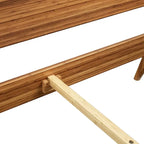 King Platform Bed - Copper, Upholstered Fabric, Tufted Headboard, Contemporary, No Box Spring