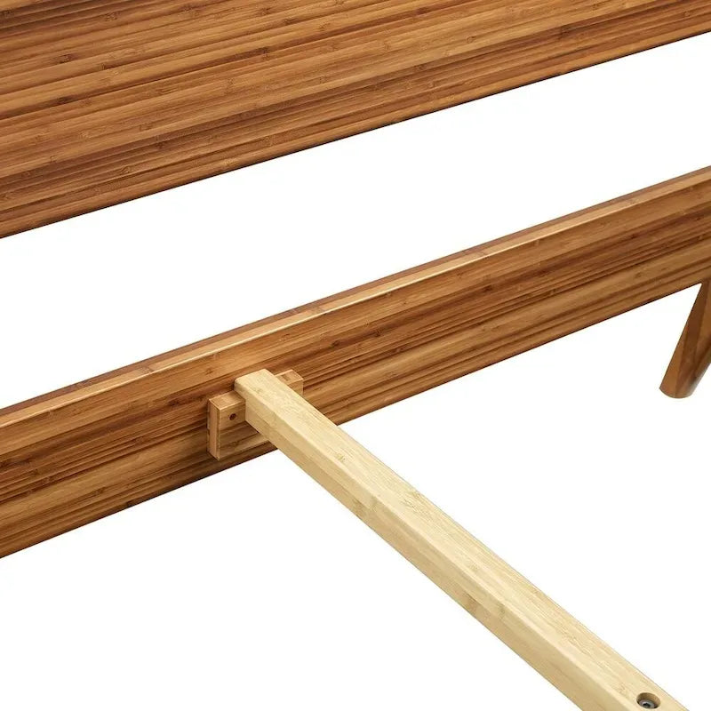 King Platform Bed - Copper, Upholstered Fabric, Tufted Headboard, Contemporary, No Box Spring