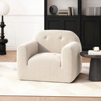Modern Club Chair - Boucle Fabric, 35.75"W x 29"H, Single Seat with Seamless Edge Design