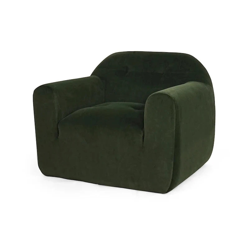 Modern Club Chair - Boucle Fabric, 35.75"W x 29"H, Single Seat with Seamless Edge Design
