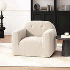 Modern Club Chair - Boucle Fabric, 35.75"W x 29"H, Single Seat with Seamless Edge Design