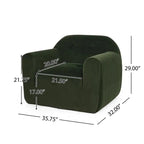 Modern Club Chair - Boucle Fabric, 35.75"W x 29"H, Single Seat with Seamless Edge Design