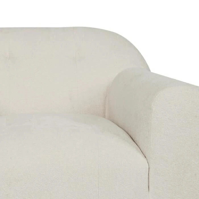 Modern Club Chair - Boucle Fabric, 35.75"W x 29"H, Single Seat with Seamless Edge Design