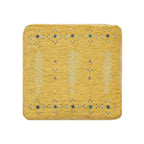 Pouf Ottoman - Yellow, Abstract Geometric Pattern, 18" Diameter