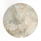 Faux Marble End Table - Weatherproof Concrete, Indoor/Outdoor, 16.14"W x 16.9"H, Multi-Use Stool