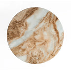 Faux Marble End Table - Weatherproof Concrete, Indoor/Outdoor, 16.14"W x 16.9"H, Multi-Use Stool