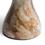 Faux Marble End Table - Weatherproof Concrete, Indoor/Outdoor, 16.14"W x 16.9"H, Multi-Use Stool