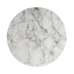 Faux Marble End Table - Weatherproof Concrete, Indoor/Outdoor, 16.14"W x 16.9"H, Multi-Use Stool