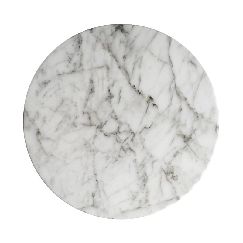 Faux Marble End Table - Weatherproof Concrete, Indoor/Outdoor, 16.14"W x 16.9"H, Multi-Use Stool