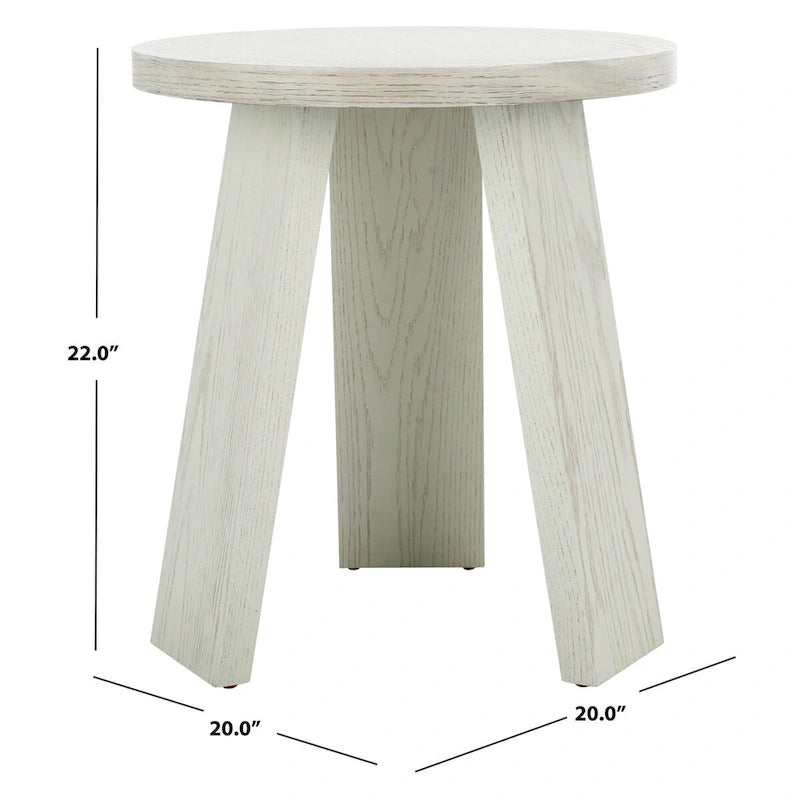 Accent Table - Oak Veneer, Natural Wood Grain, Minimalist Design, 20"W x 20"D x 22"H