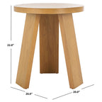 Accent Table - Oak Veneer, Natural Wood Grain, Minimalist Design, 20"W x 20"D x 22"H